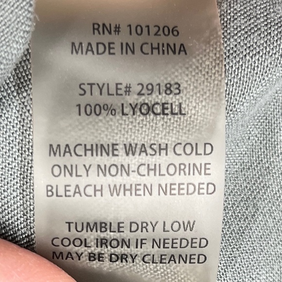 Soft Surroundings Green Long Sleeve Button Down Shirt Dress S Lyocell Soft Comfy - Picture 8 of 11